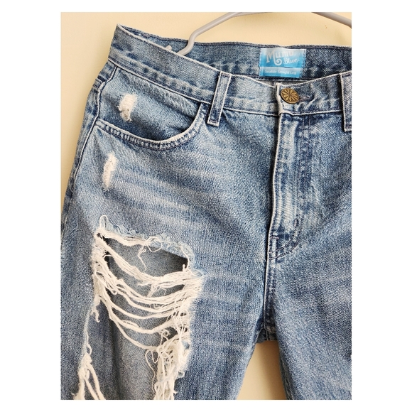 Mumu Blue Seattle Straight Leg Women's Jeans Mid Rise Size 26 - Picture 2 of 5